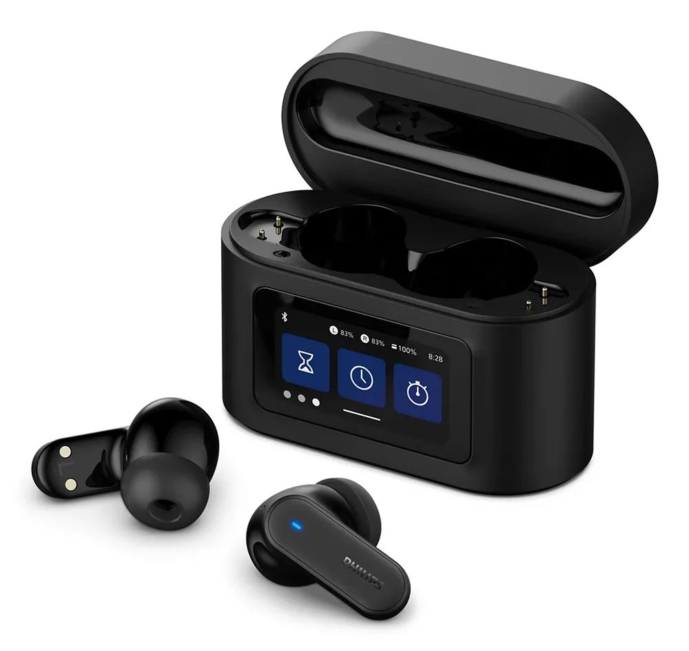 Philips TAT6000BK wireless In-Ear-Kopfhörer (Multi-Point-Verbindung, Noise-Cancelling, Rauschunterdrückung, Sprachsteuerung, kompatibel mit Siri, Google Assistant, Siri, Bluetooth)