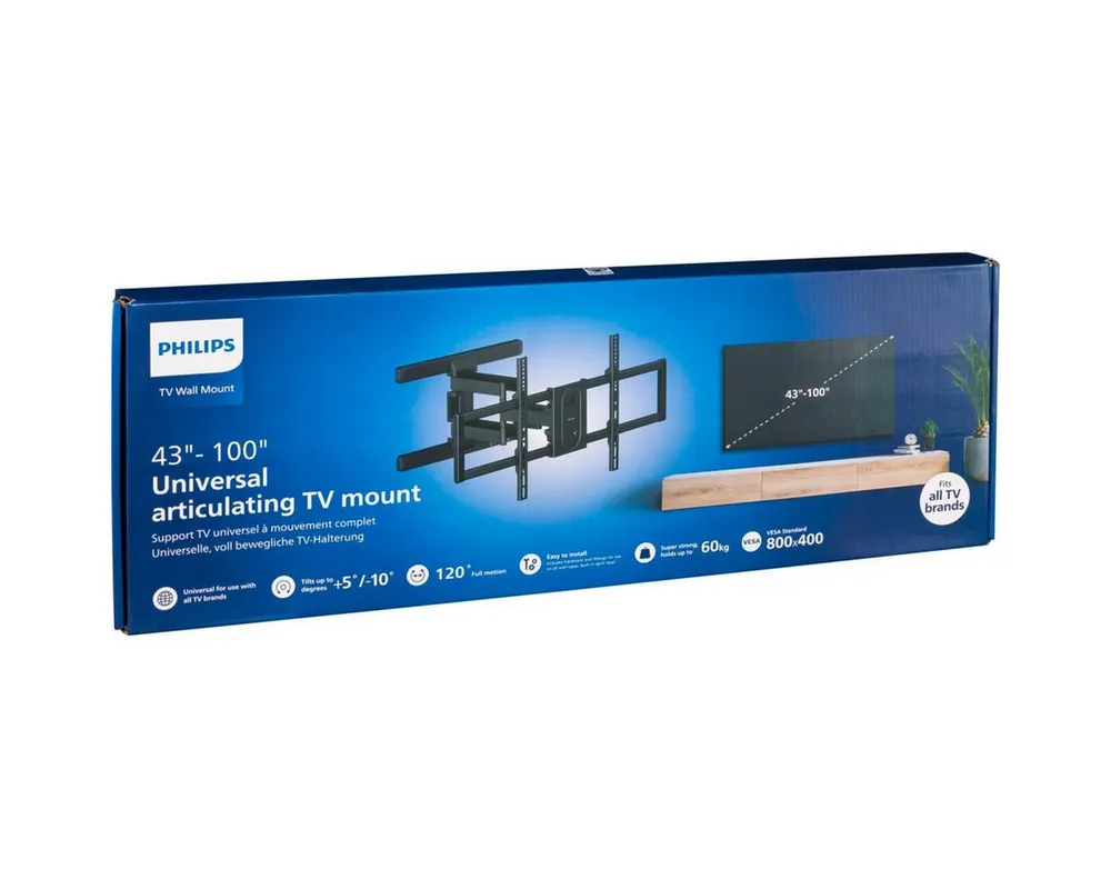 Philips TV-Wandhalterung TV-Wandhalterung Universal 43-100 schwenkbar