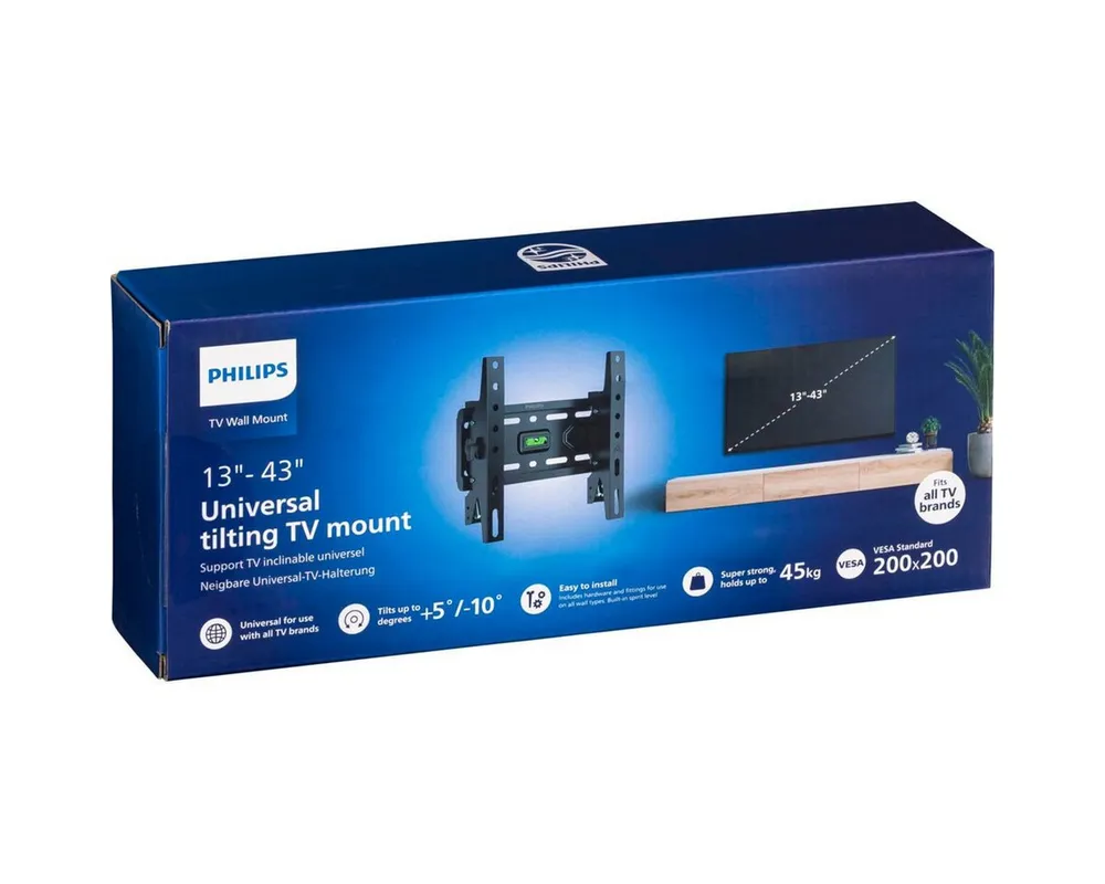 Philips TV-Wandhalterung TV-Wandhalterung Universal 13-43 neigbar
