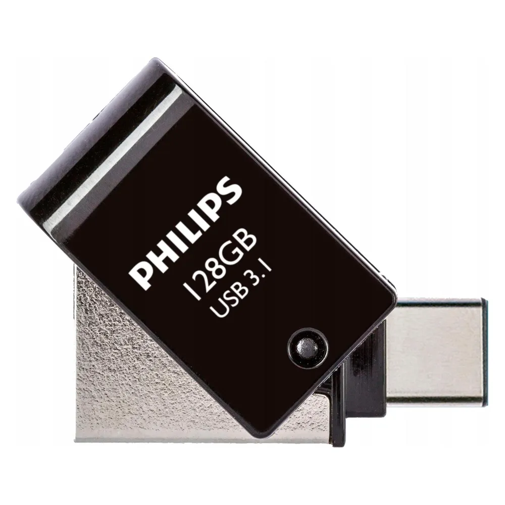Philips 2 in 1 OTG 128GB USB 3.1 + USB C Midnight Black