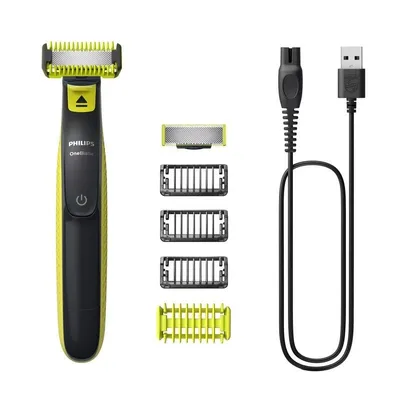 Bartschneider Philips OneBlade QP2824/10 Kabellos 45min Nass und Trocken 4 Aufsätze