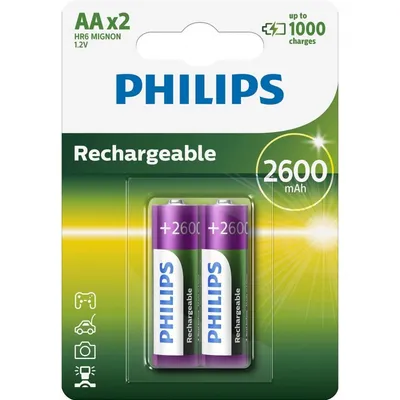 Philips Rechargeables R6B2A260/10 Haushaltsbatterie Wiederaufladbarer Akku Nickel-Metallhydrid (NiMH)