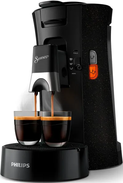 Philips Senseo Kaffeepadmaschine Select ECO CSA240/20, mit drei Kaffee-Einstellungen, aus 21% rec. Plastik, Memo-Funktion