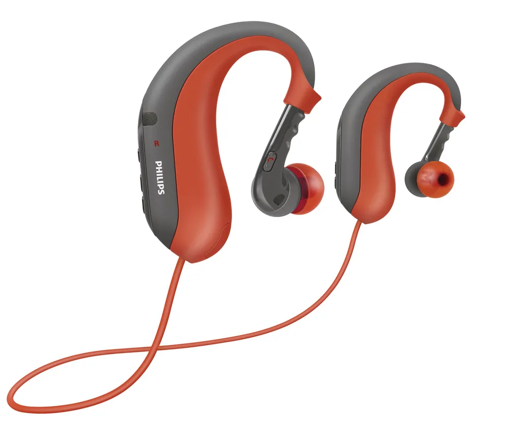 Philips SHB6017/10 Auriculares In-Ear Inalámbricos Bluetooth para Llamadas/Musik Negro/Rojo