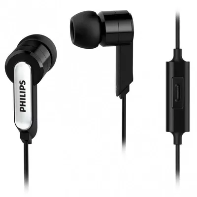 Philips SHE1405/10 kabelgebundene In-Ear-Kopfhörer mit Mikrofon und Fernbedienung, schwarz