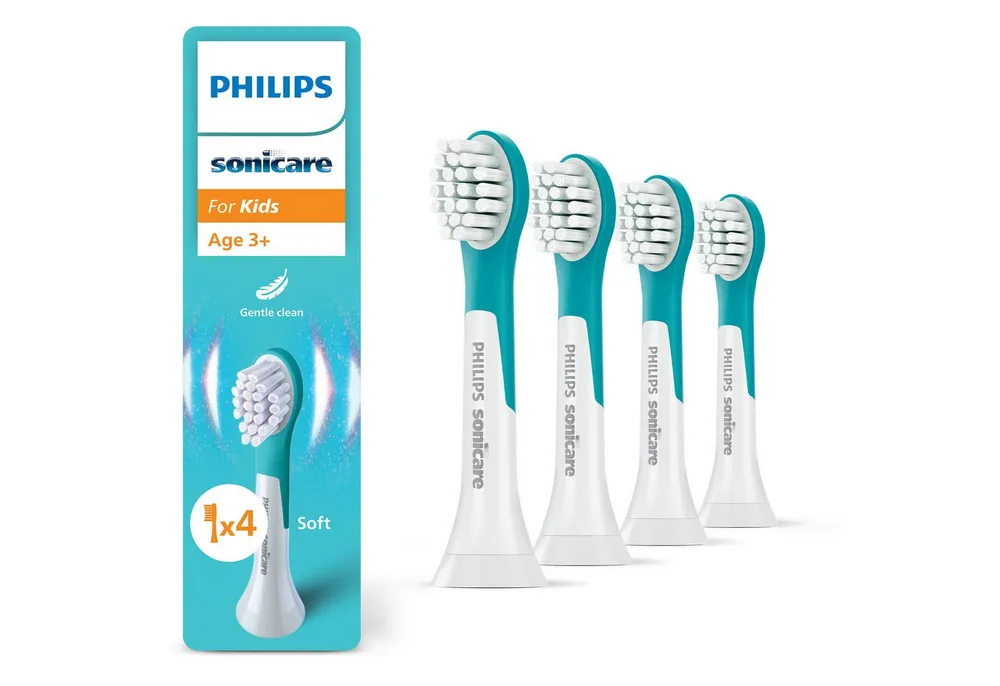 Philips Sonicare Aufsteckbürsten For Kids, für Milchzähne geeignet, ab 3 Jahren, für jedes Sonicare Handstück