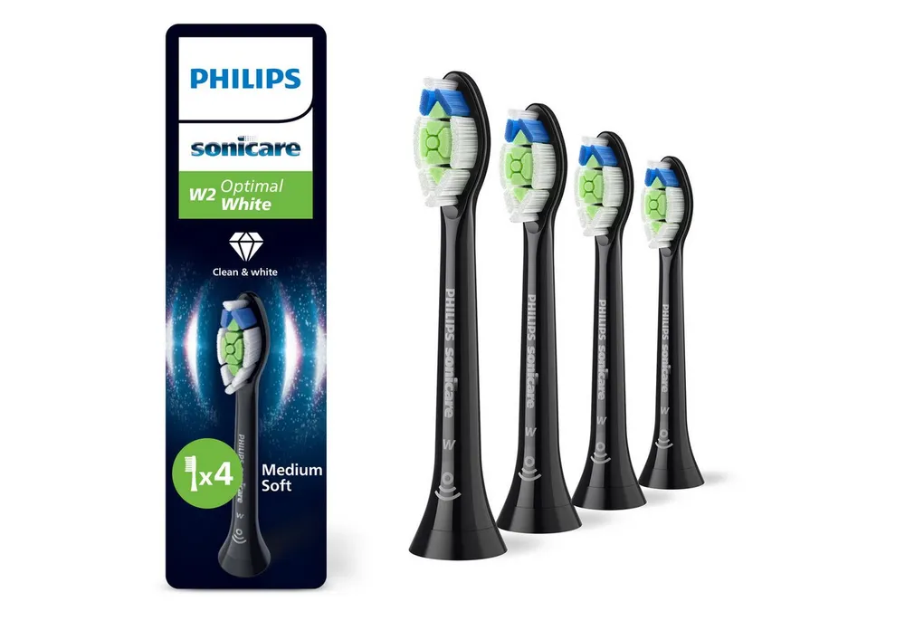 Philips Sonicare Aufsteckbürsten W2 Optimal White, für weißere Zähne, für jedes Sonicare Handstück