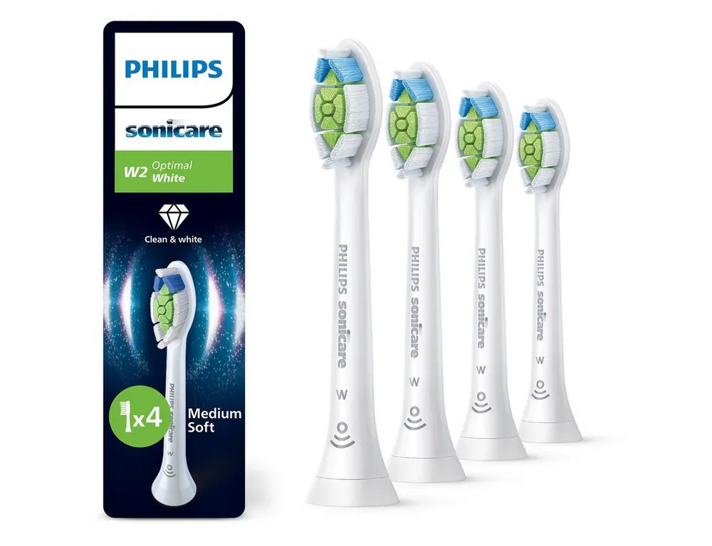 Philips Sonicare Aufsteckbürsten W2 Optimal White, für weißere Zähne, für jedes Sonicare Handstück