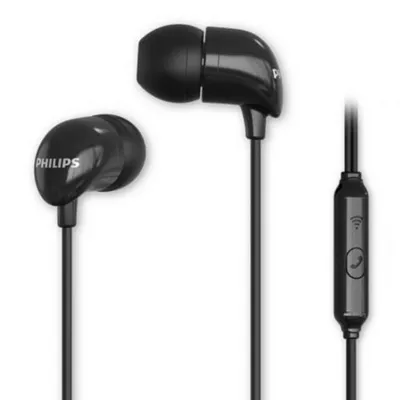 Auriculares Philips con Cable 3,5 mm Micrófono Negros In-Ear 10mm