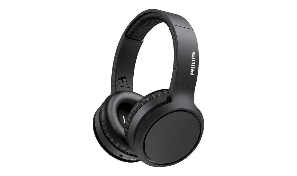 Philips TAH5205BK/00 kabellose und kabelgebundene Bluetooth Kopfhörer für Anrufe und Musik schwarz