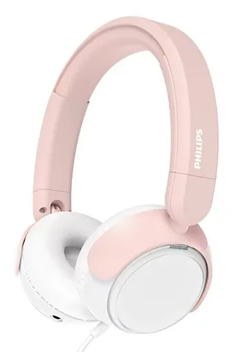 Philips TAK2000PK/00 kabelgebundene Kopfhörer mit Mikrofon, verstellbares Design rosa