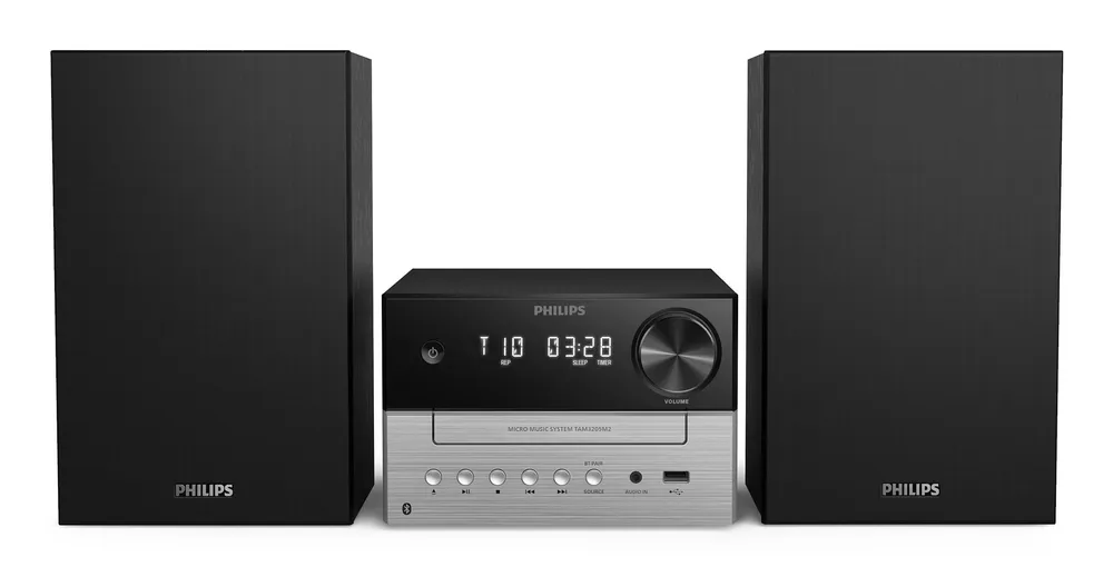 Microkette Philips TAM3205M2/77 Schwarz Silber 20 W Bluetooth FM Digital Microkette Philips TAM3205M2/77 Schwarz Silber 20 W Bluetooth FM Digital