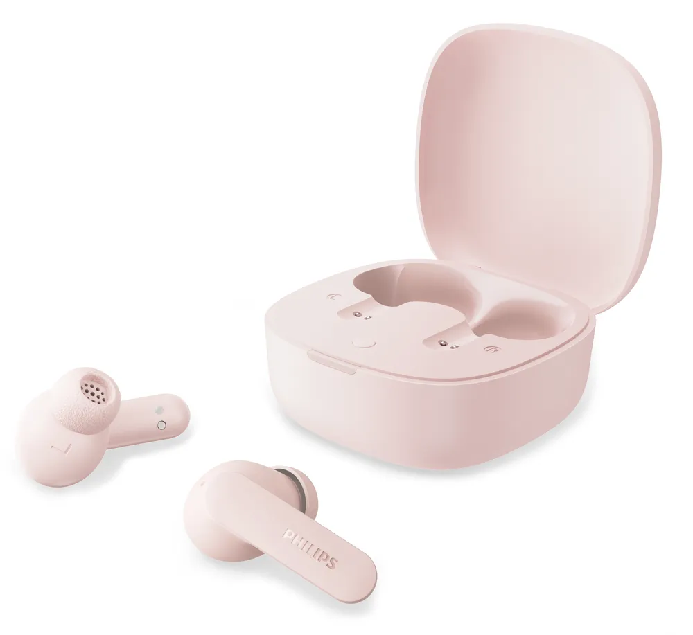 Philips TAT2100 kabellose Bluetooth TWS In-Ear Kopfhörer für Anrufe und Musik, rosa