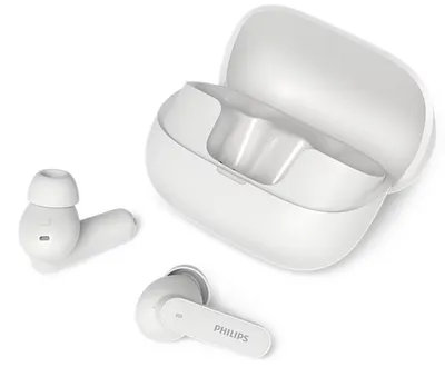 Philips TAT3000WT/00 kabellose Bluetooth Kopfhörer mit hybrider Weißrauschunterdrückung weiß