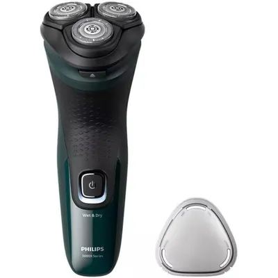 Elektrorasierer Philips Shaver 3000X Series X3002/00 Kabellos 40min Nass- und Trockenrasur 3 Scherköpfe Schnellladung Präzisionstrimmer