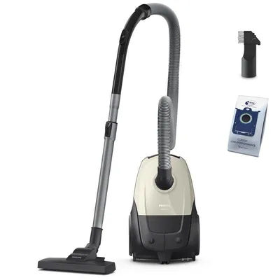 Staubsauger mit Beutel Philips 1000 Series XD1101/10 750W HEPA 3L Schwarz Beige