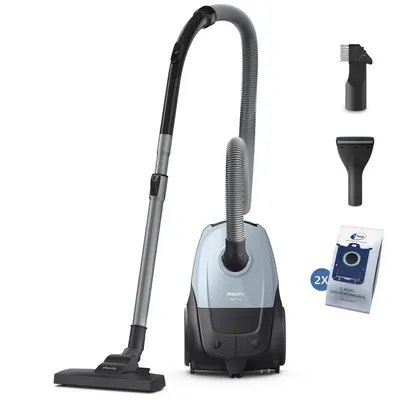 Staubsauger mit Beutel Philips 2000 Series XD1142/10 750W HEPA 3L Schwarz Blau