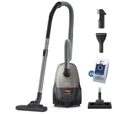 Staubsauger mit Beutel Philips 2000 Series XD2152/12 850W HEPA 3L Grau Schwarz
