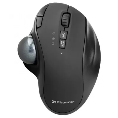 Phoenix Ergo T1 Drahtlose optische Trackball-Maus 2400DPI Schwarz
