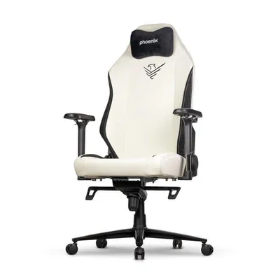 Gamingstuhl Phoenix Monarch Remaster Leder Napa Schwarz und Weiß Größe R
