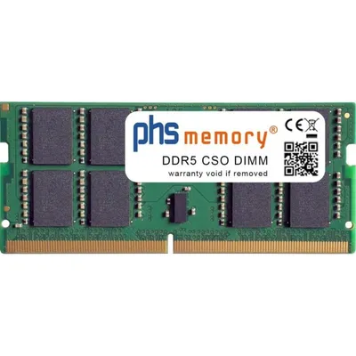 Arbeitsspeicher RAM PHS-memory SP610842 16GB 1x16GB DDR5 6400MHz SO-DIMM Schwarz
