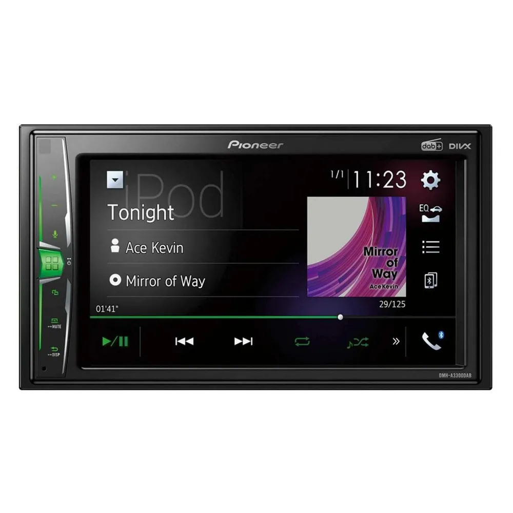Multimedia-Empfänger Pioneer DMH-A3300DAB Schwarz 2 DIN 50W Display 6.2"