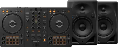 Pioneer DJ DDJ-FLX4 + Pioneer DJ DM-50D-BT Schwarz