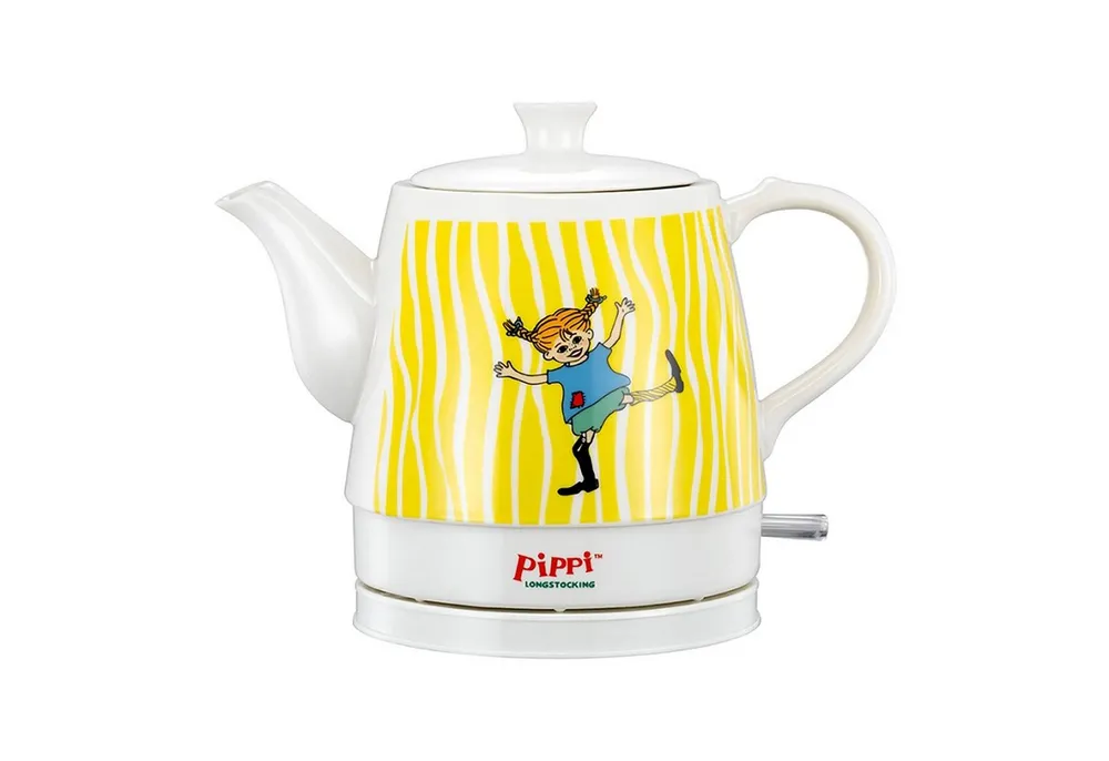 pippi Wasserkocher 20130004, 0.8 l, 1750 W, skandinavisches Keramik Design, Trockenschutz, Automatik-Aus, Sparsam