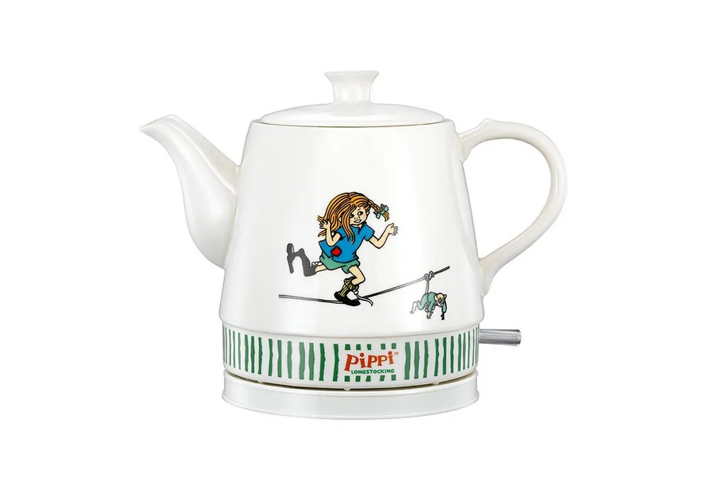 pippi Wasserkocher 20130005, 0.8 l, 1750 W, skandinavisches Keramik Design, Trockenschutz, Automatik-Aus, Sparsam