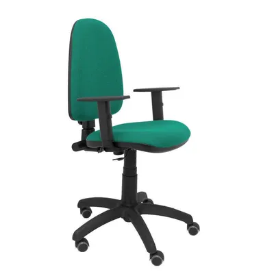 Piqueras y Crespo Ayna Bali Bürostuhl, verstellbare Armlehnen, dunkelgrüne Parketträder