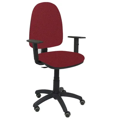 Piqueras y Crespo Ayna Bali Bürostuhl, verstellbare Armlehnen, kastanienbraune Parketträder