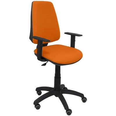 Piqueras y Crespo Elche CP Bali Bürostuhl, verstellbare Armlehnen, orangefarbene Parketträder