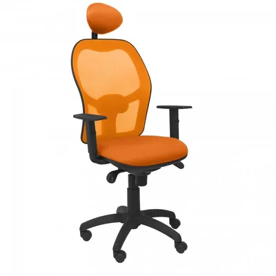Piqueras y Crespo Jorquera Orange Mesh-Stuhl Orange Bali-Sitz mit fester Kopfstütze