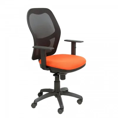 Piqueras y Crespo Jorquera Black Mesh Chair Sitz Bali Orange