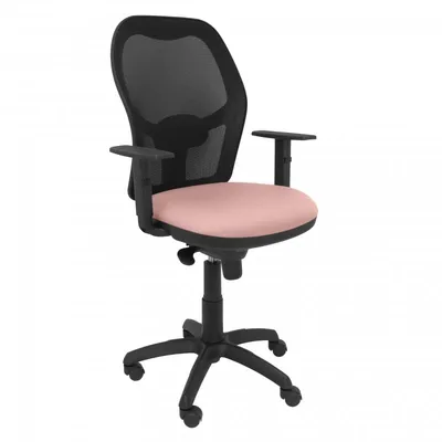 Piqueras y Crespo Jorquera Black Mesh Stuhl Bali Sitz Blassrosa