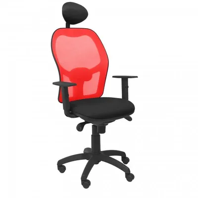 Piqueras y Crespo Jorquera Red Mesh Chair Schwarzer Bali-Sitz mit fester Kopfstütze