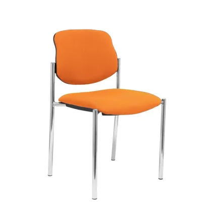 Piqueras y Crespo Villalgordo Fixed Bali Orange Stuhl, Chromgestell