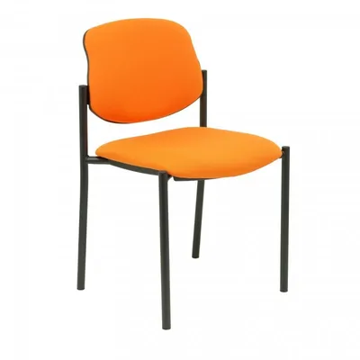 Piqueras y Crespo Villalgordo Bali Fester Stuhl Orange Schwarzes Gestell