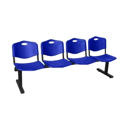 Wartebank Piqueras e Crespo 4 Plätze PVC blau schwarze Struktur