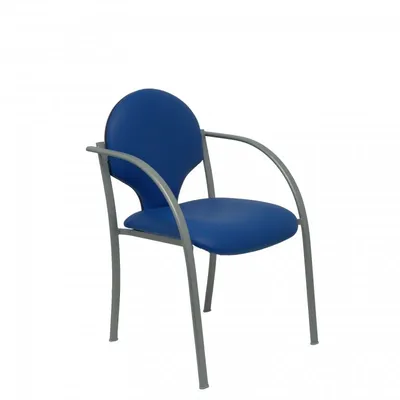 Piqueras y Crespo Hellin Pack 2 Stühle, graues Similleather-blaues Gestell