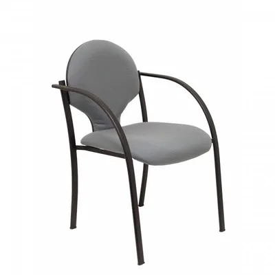 Piqueras y Crespo Hellin 2er-Pack schwarze Bali-Grau-Chassis-Stühle
