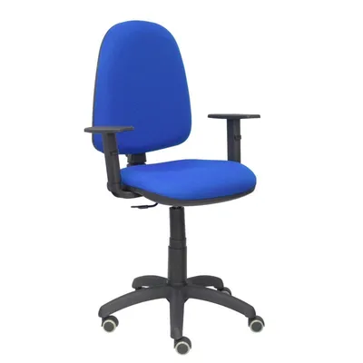 Piqueras y Crespo Ayna Bali Bürostuhl, verstellbare Armlehnen, blaue Parketträder