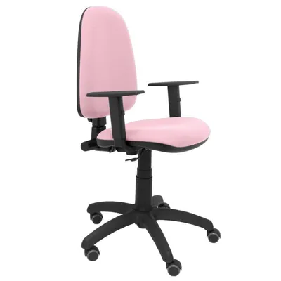 Piqueras y Crespo Ayna Bali Bürostuhl, verstellbare Armlehnen, rosa Parkettrollen
