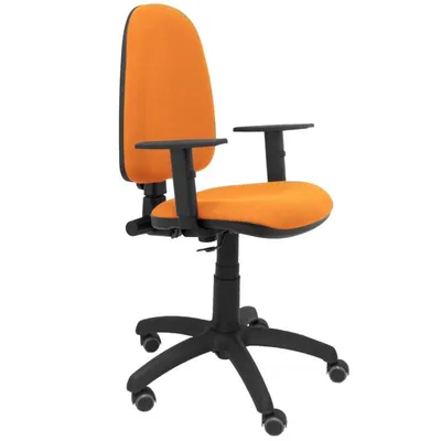 Piqueras y Crespo Bürostuhl Ayna Bali, verstellbare Armlehnen, Parkettrollen, Orange