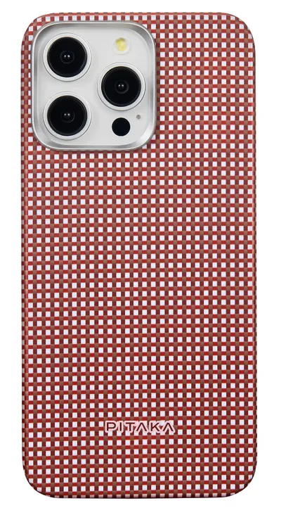 Pitaka MagEZ Case 5 aus Aramidfaser mit MagSafe iPhone 15 Pro Max, Bonfire