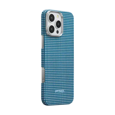 Pitaka ultra dünne Hülle aus Aramidfaser mit MagSafe  für iPhone 16 Pro, Ozeanblau