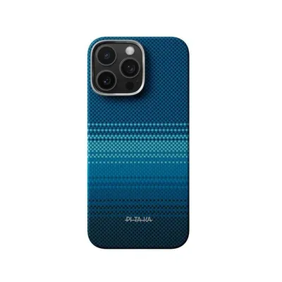 Handyhülle PITAKA PitaTap Ultra Dünn Aramidfaser Blau MagSafe kompatibel iPhone 16 Pro Max