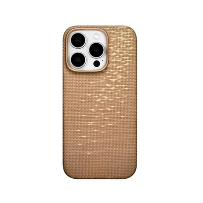 Ultra dünne Pitaka Hülle Aramidfaser Golden Glint für iPhone 16 Pro Max