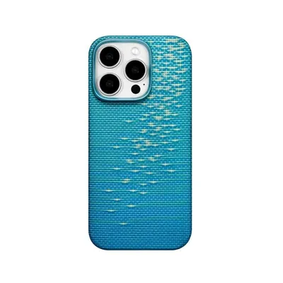 Hülle PITAKA Ultra Dünn Aramidfaser Blau Lucid MagSafe Kompatibel für iPhone 16 Pro Max