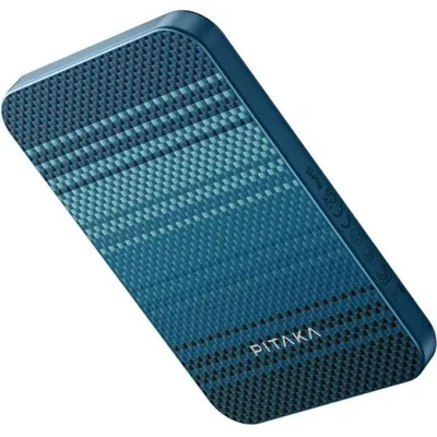 Powerbank Qi2 MagSafe 5000 mAh 20W Aramidfaser Pitaka Blau